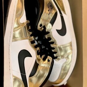 Jordan Gold and Black Men's Shoes